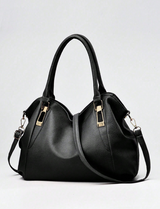Solid Black Bag Large Capacity For Office Business And Work