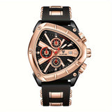 Sports Triangle Mens Watches, Luminous Pointers Fashion Rubber Strap Waterproof Irregular Quartz Wristwatch