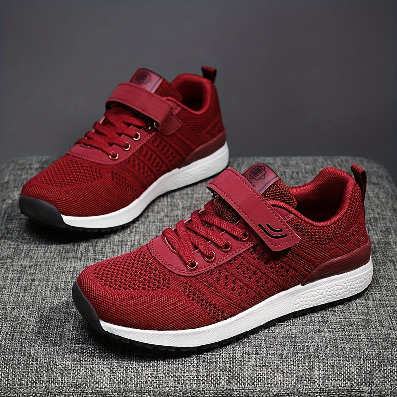 Women's Breathable Mesh Running Shoes - Lightweight, Non-Slip Sole for Casual & Walking, Fashionable Solid Color, Soft Bottom, New Model