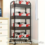 1pc Compact Storage Cart - Versatile Floor Storage for Snacks, Books, Bathroom Essentials, and Kitchen Utensils with Wheels - Perfect for Home Organization and Decluttering, Essential Storage Supplies