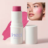 3-in-1 Waterproof Makeup Stick: Blush, Eyeshadow, Lipstick - Lasts All Day, Moisturizes & Brightens in Berry, Coral, Pink