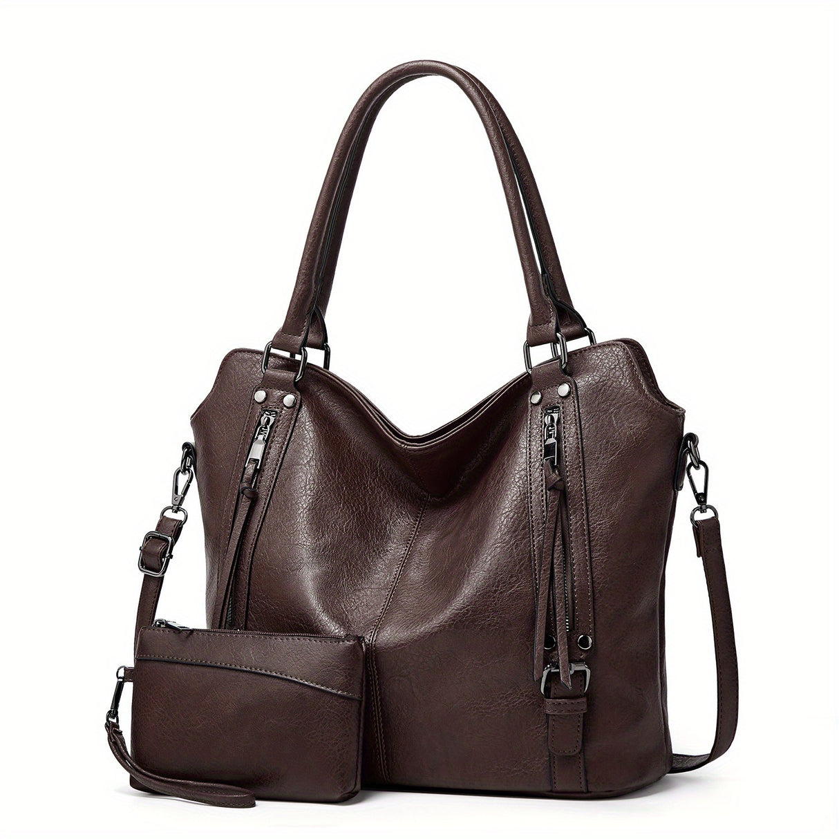 Luxurious Soft Leather Retro Tote Handbag - Spacious Multi-Pocket Design, Adjustable Shoulder Strap, and Stylish Crossbody Option - Perfect Mother's Day Gift or Everyday Essential for Ladies