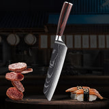 3-10pcs Stainless Steel Deluxe Kitchen Knife Set - Ergonomic Wooden Handle, Sharp Blade, Multi-Purpose, Portable for Home, Outdoor Camping, Dormitory, and More - Perfect for Chefs, Cooking Enthusiasts, and Foodies