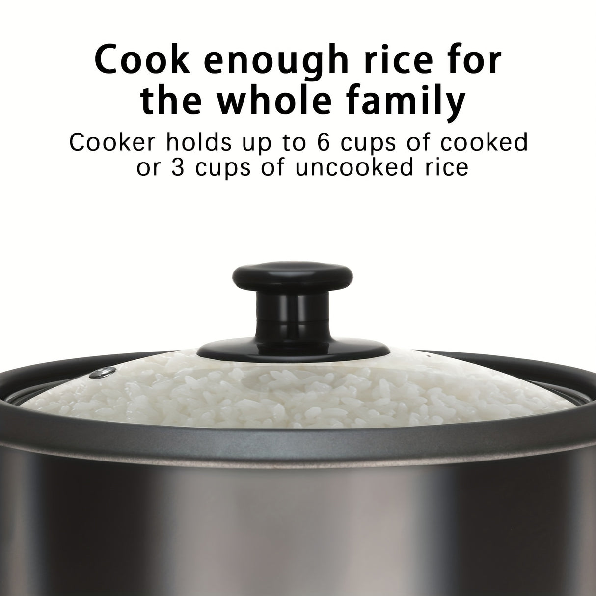 A Rice Cooker Featuring a Detachable Nonstick Pot, a Yogurt Maker with an Automatic Keep Warm Setting, And a Generous Capacity of 6 Cups (Cooked) Or 1. 5 Quarts, And 3 Cups (Uncooked). It Operates with a Single Touch And Serv