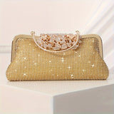 Luxurious Rhinestone Evening Clutch Bag - Small, Fashionable, Sparkling Purse for Weddings, Luxurious Dinners, and Formal Events - Elegant, Glamorous, and Eye-Catching Accessory for Women