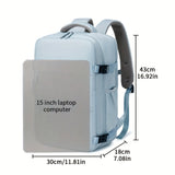 15.6 Inch Laptop Backpack for Men & Women - Lightweight High Quality Travel Backpack with Shoe Compartment, Large Capacity College School Bag, Adjustable Chest Pockets & Ergonomic Design for Business Commuting, Outdoor Advent