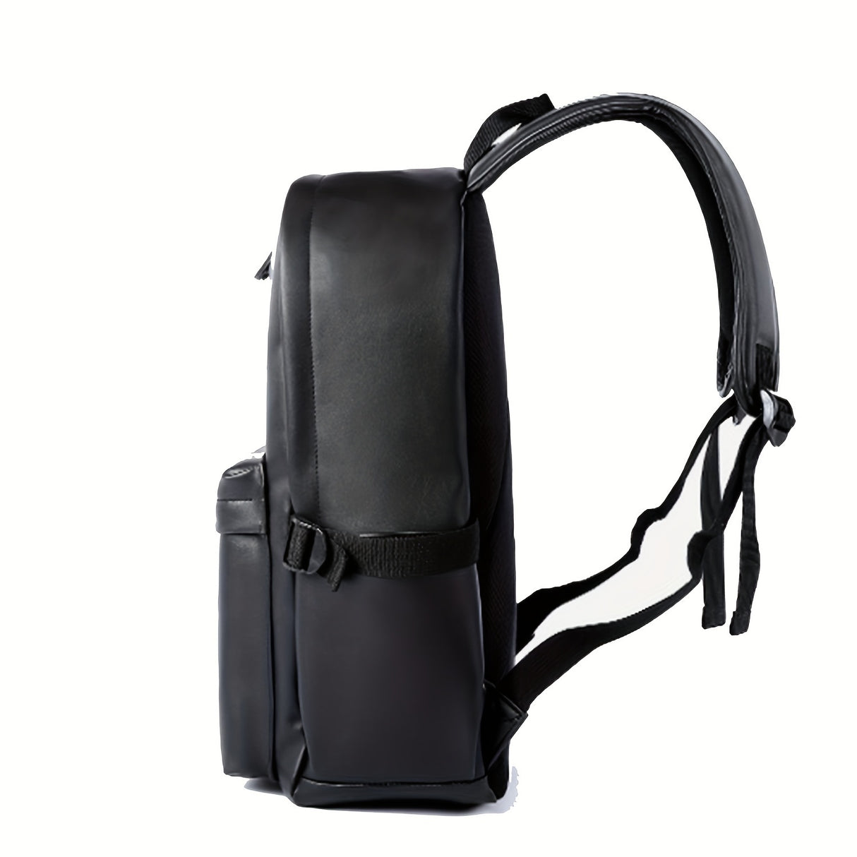 1pc Men's Fashion Travel Backpack, Student School Bag, PU Leather Casual Backpack