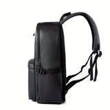1pc Men's Fashion Travel Backpack, Student School Bag, PU Leather Casual Backpack