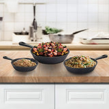 [Cast Iron Skillet] 3pcs/4pcs/5pcs Cast Iron Skillet Set | 6 Inch/8 Inch/10 Inch Cast Iron Frying Pan, Household Pan, Kitchen Accessories, Home Cook, Cast Iron Pan Without Coating Set