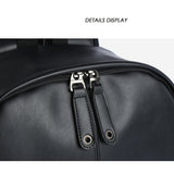 1pc Men's Fashion Travel Backpack, Student School Bag, PU Leather Casual Backpack