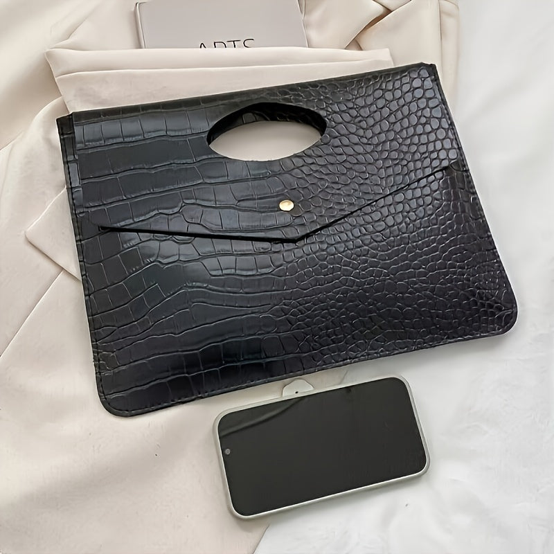 Fashion-Forward Crocodile Pattern Envelope Clutch Bag for Women - Chic, Durable & Multi-Functional, Wristlet & Coin Purse, Perfect Everyday Accessory