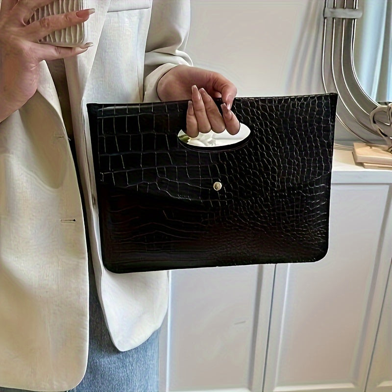 Fashion-Forward Crocodile Pattern Envelope Clutch Bag for Women - Chic, Durable & Multi-Functional, Wristlet & Coin Purse, Perfect Everyday Accessory