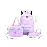Vibrant Tie Dye Cartoon Pattern Backpack - Spacious School Bag with Insulated Lunch Box, Pencil Case, and Multiple Compartments for Organized School Use