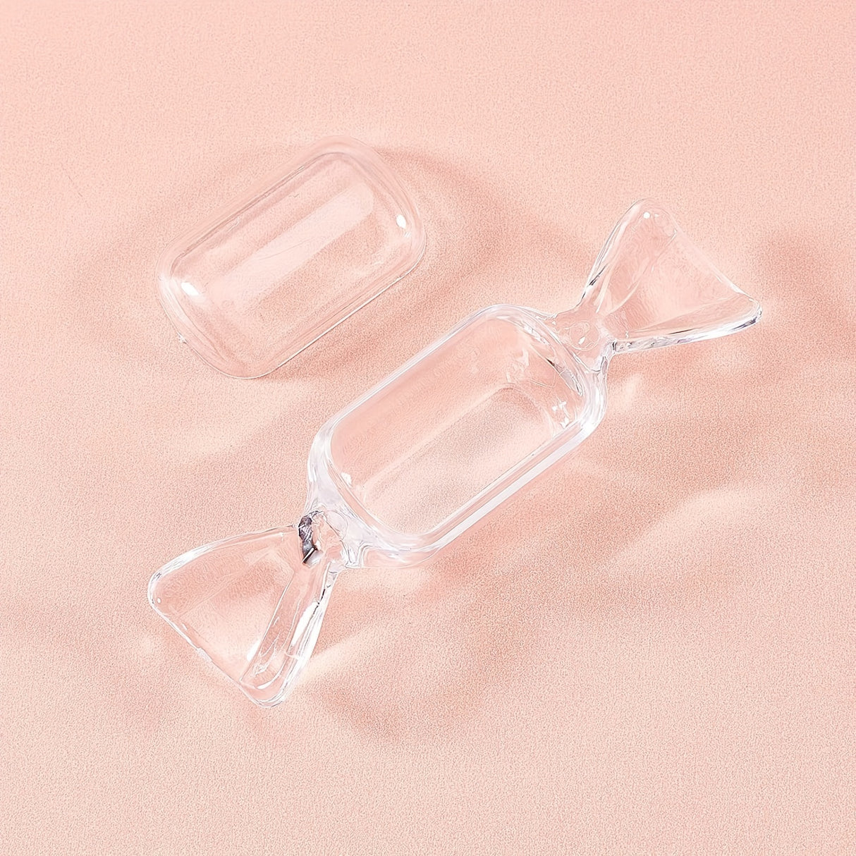 3pcs/set Candy Shape Mini Clear Jewelry Box, Plastic Transparent Storage Box, Jewelry Earrings Storage Container, Jewelry Placement Box, Storage Bins for Home Organization