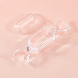 3pcs/set Candy Shape Mini Clear Jewelry Box, Plastic Transparent Storage Box, Jewelry Earrings Storage Container, Jewelry Placement Box, Storage Bins for Home Organization