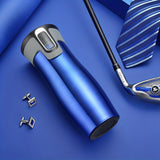 1pc, 304 Stainless Steel, 450ml/15.2oz Vacuum Travel Mug, Thermal Water Cups, Heat Insulation Drinking Cups