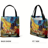 Stylish Retro Canvas Tote Bag - Lightweight and Versatile Shopper for Women, Perfect for Everyday Use