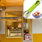 4-Piece Fruit Carving Knife Set - Stainless Steel Watermelon Slicer, Melon Baller Scoop, Seed Remover, Peeler - Multifunctional Fruit Shaping Kitchen Gadgets for Fruit Preparation & Decoration