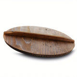 Large 14-Inch Cast Iron Wok with Wooden Lid - Perfect for Big Families and Social Gatherings, Durable, Heat-Resistant, and Non-Stick Cooking Surface