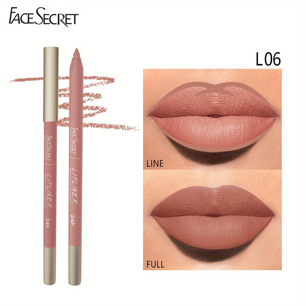 Long-Lasting Waterproof Lip Liner With High Pigment And Smooth Texture For Sweatproof Matte Lipstick And Correcting