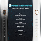 2 Pack Sonic Electric Toothbrushes For Adult With 16 Brush Heads, Ultra Long Battery Life & Fast Charging, 6 Cleaning Modes Smar, Smart Time Reminder Travel Electric Toothbrush