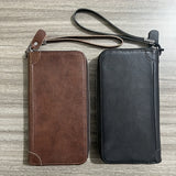 Men's Genuine Leather Handbag With Slots For Cards, Portable Lightweight Clutch Bag For Daily Commute & Going Out