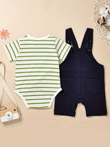 Baby Boy Clothes Newborn Romper Stripe Cute Cartoon Strap Pants Infant Overall Outfits 0-18 Months, for Outdoor