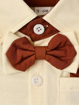 Baby Boy Clothes Infant Little Gentleman Romper + Strap Pants + Bowtie 3pcs Outfits 0-18 Months