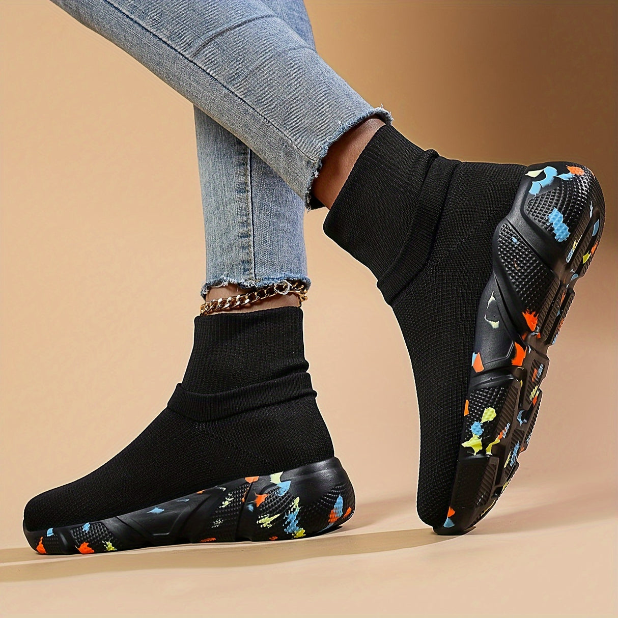 Women's Mesh Sports Shoes, Comfort Knit Low Top Running Shoes, Casual Breathable Walking Slip-On Shoes