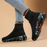 Women's Mesh Sports Shoes, Comfort Knit Low Top Running Shoes, Casual Breathable Walking Slip-On Shoes