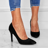 Women's Solid Color Stiletto Heels - Elegant Pointed Toe Dress Pumps, Stylish Slip On Heels - For Women - Perfect for Parties & Evening Events - Ideal Gift for Fashionistas