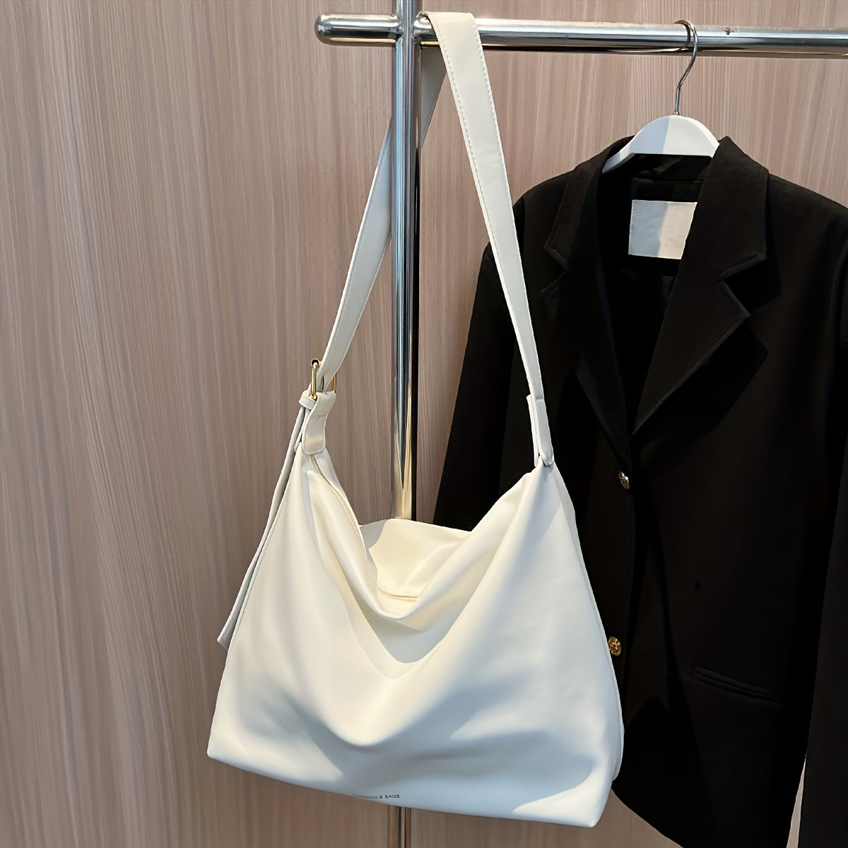 Minimalist Large Capacity Hobo Bag, Trendy Simple Crossbody Tote Bag, Women's Handbag & Shoulder Shopper Bag