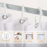 1/4pcs Deluxe Bathroom Essentials Set - Waterproof Shower Curtain with 12 Hooks, Non-Slip Bath Rug, U-Shape Mat, Toilet Lid Cover Pad - Complete Bathroom Accessories and Home Decor Solution