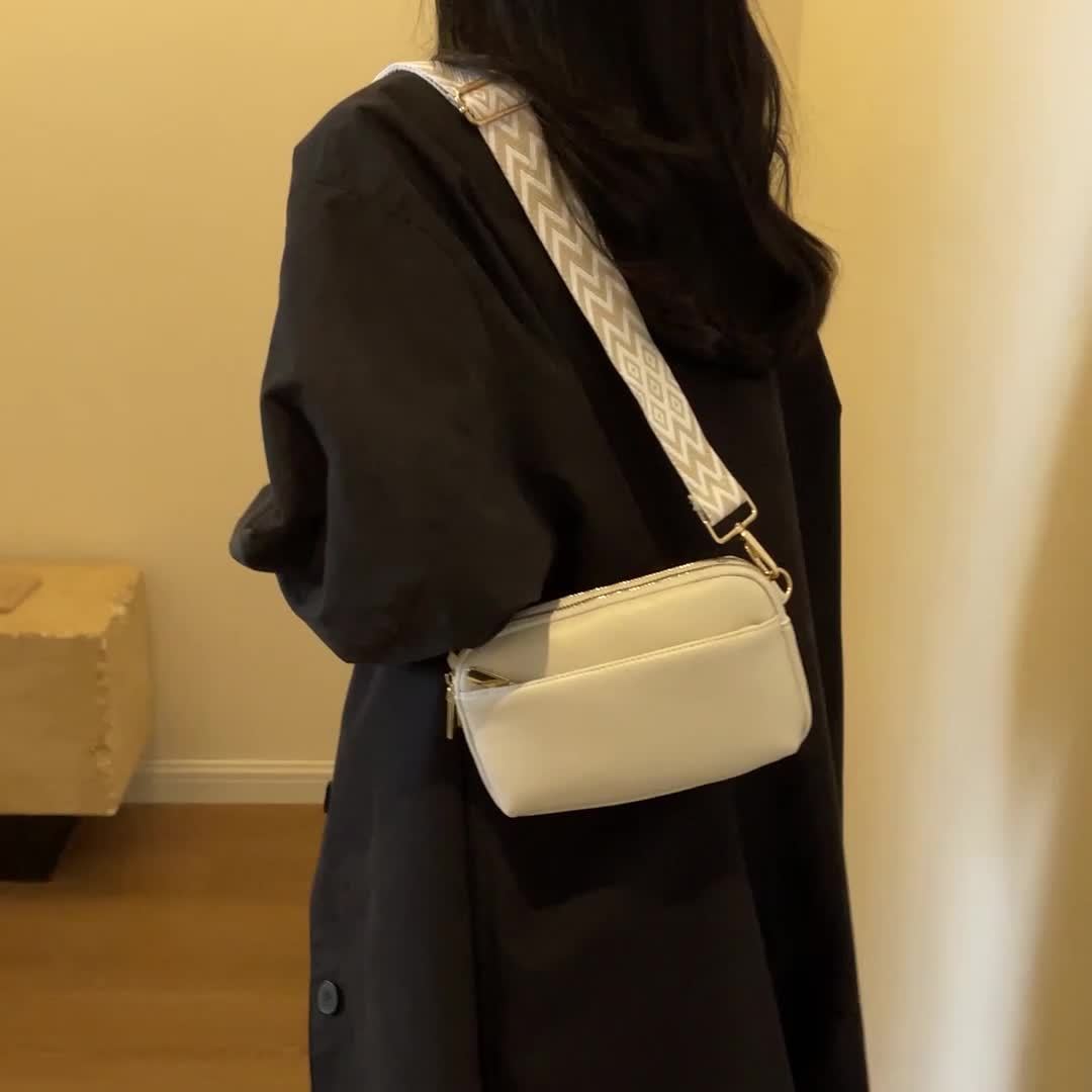 Mini Crossbody Bag For Women, Square Purse With Wide Shoulder Strap, Stylish PU Leather Shoulder Bag