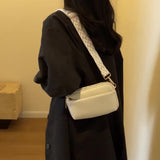 Mini Crossbody Bag For Women, Square Purse With Wide Shoulder Strap, Stylish PU Leather Shoulder Bag