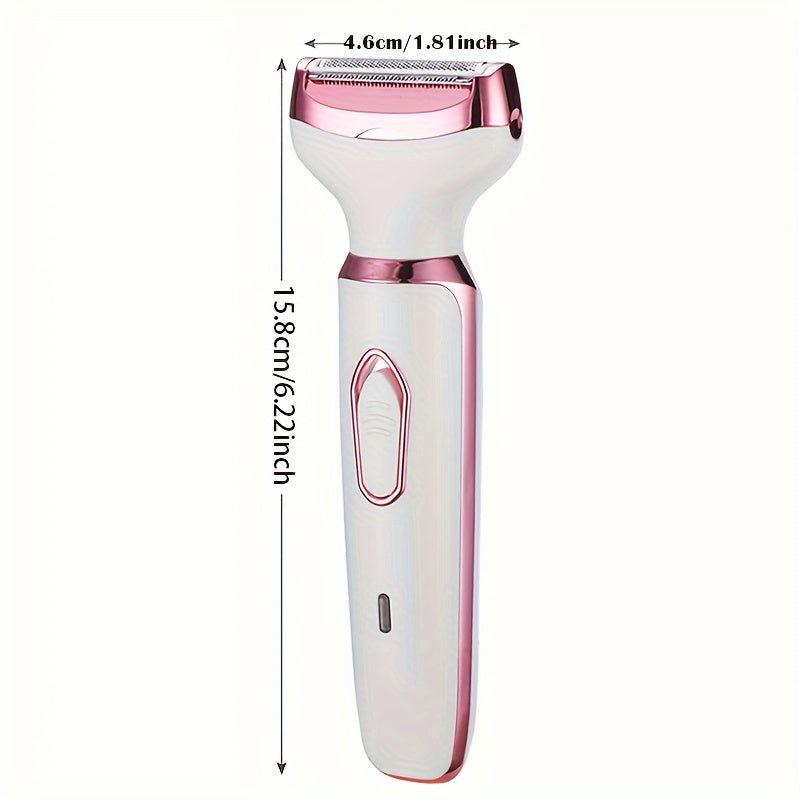 4-in-1 Painless Womens Hair Epilator - Ultimate Grooming Kit for Armpit, Bikini, Leg, Pubic Areas - Electric Razor, Trimmer, Clipper, Shaver for Effortless Smoothness