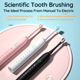 Electric Toothbrush With 6 Modes And A Smart Timer, Suitable For Both Men And Women, Rechargeable USB Electric Toothbrush, Whitening Oral Hygiene, 4/8 Replacement Heads, Sensitive Gums And Teeth Special Soft Toothbrush
