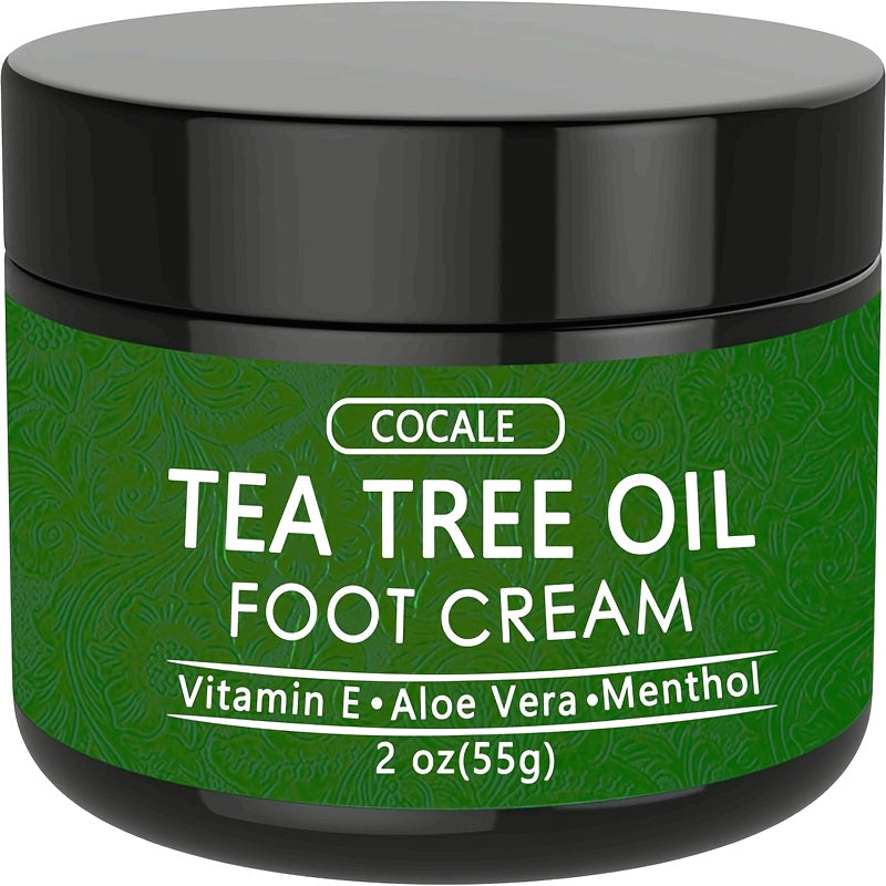[Natural Moisturizing Cream] COCALE Tea Tree Oil Moisturizing Cream | Hypoallergenic Body, Foot & Face Cream with Aloe Vera, Hyaluronic Acid & Honey - 2oz, Light Beige Hydration, Natural Ingredient Design