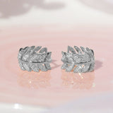 Small Exquisite Olive Branch Leaf Hoop Earrings - For Women - Party Proposal Birthday Gifts Jewelry
