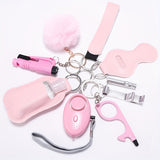 10pcs/Set Self Defense Keychain Set For Women Safety Keychain Full Set With Personal Alarm, Window Breaker Keychain Accessories Birthday Gifts For Mom Women daily use