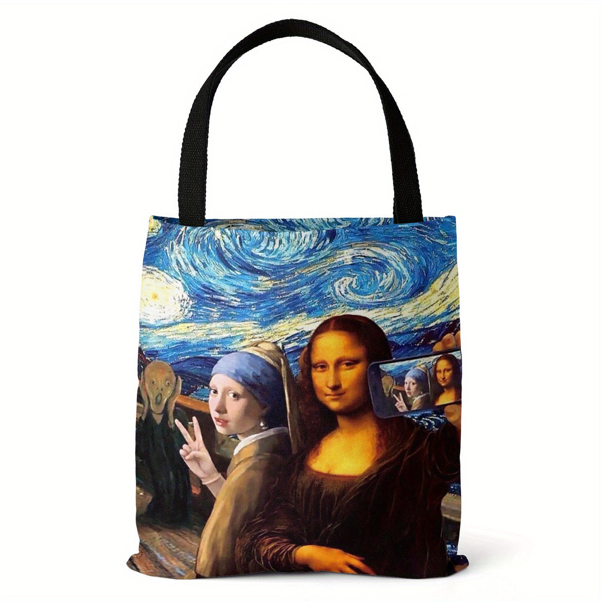 Stylish Retro Canvas Tote Bag - Lightweight and Versatile Shopper for Women, Perfect for Everyday Use
