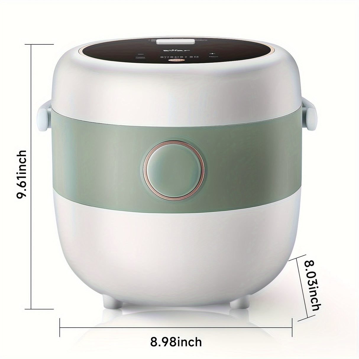 Bear Rice Cooker 3 Cups (Uncooked), 3D Heating And Fuzzy Logic, Healthy Nonstick Small Rice Cooker, PFAS-Free, Touch-Screen, For White/Brown Rice Quinoa Oatmeal Soup, 1.6L White