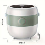 Bear Rice Cooker 3 Cups (Uncooked), 3D Heating And Fuzzy Logic, Healthy Nonstick Small Rice Cooker, PFAS-Free, Touch-Screen, For White/Brown Rice Quinoa Oatmeal Soup, 1.6L White