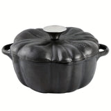 Small Cast Iron Dutch Oven, Pre-seasoned Pumpkin Dutch Oven with Lid, Garlic Roaster for Oven, Pumpkin Pot for Cooking and Serving, 1.68Quart