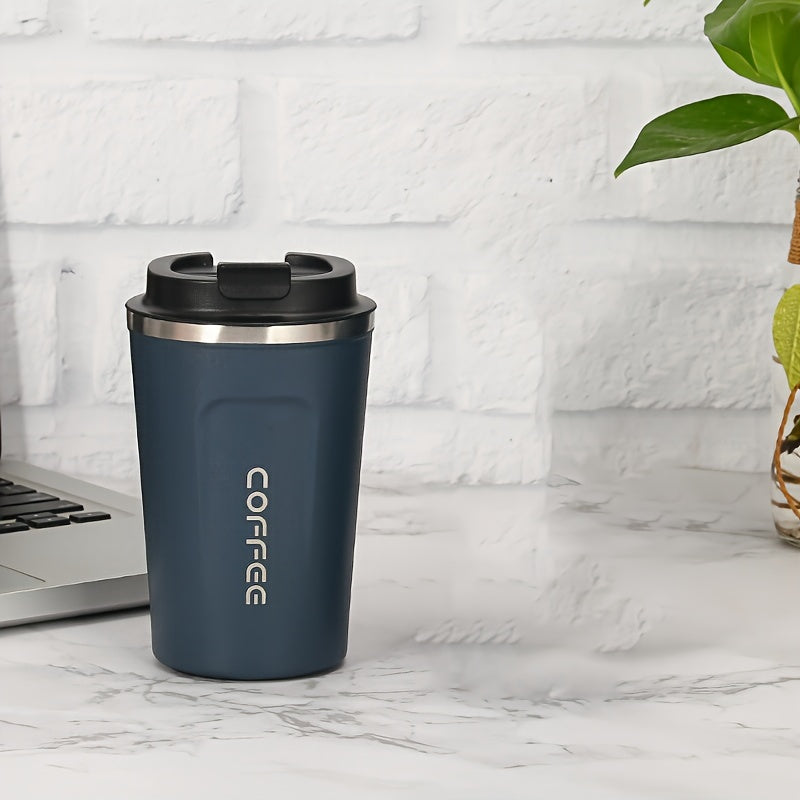 304 Stainless Steel Double-Layer Vacuum Insulated Coffee Mug With Leak-Proof Lid - Perfect For Restaurant/ Hotel/ Commercial, And Outdoor Use! Eid Al-Adha Mubarak