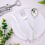50pcs, Golden Plastic Silverware, Luxury Golden Plastic Cutlery, Heavy Weight Golden Plastic Flatware, Golden Utensils Set Disposable Include Golden Forks, Golden Spoons, Golden Knives For Party