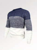 All Match Knitted Cable Sweater, Men's Casual Warm Slightly Stretch Crew Neck Pullover Sweater For Men Fall Winter