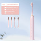 60-Day Long-Lasting 4-Hour Fast Charge Electric Toothbrush for Women and Girls, 8 Brush Heads, 42,000 VPM Whitening, 2 Min Smart Timer, 6 Cleaning Modes