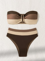 New Fashionable And Sexy Bikini Hot Spring Swimsuit For Women, European And American Beach Split Two-piece Swimsuit For Women
