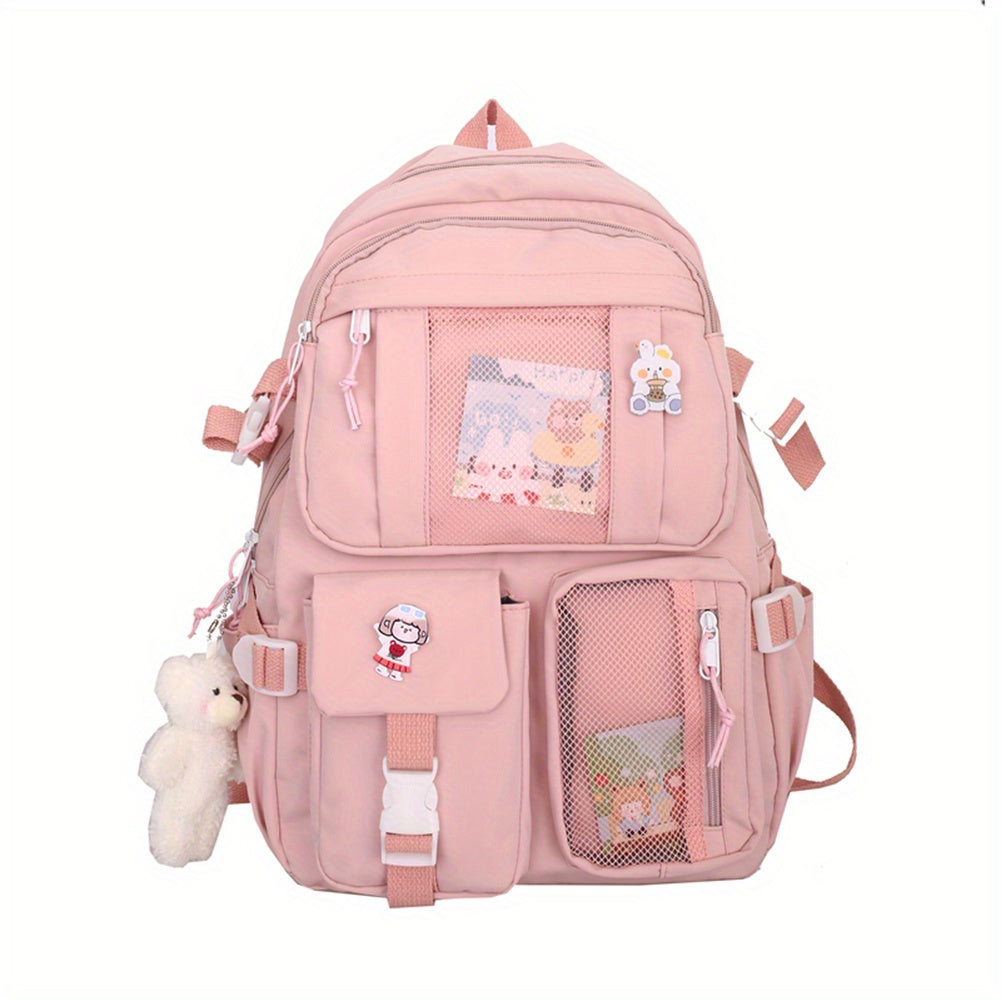 Women's Travel Backpack Women's Multi-Pocket Waterproof College School Bag Transparent Bag Large Capacity Laptop Backpack Reinforcement